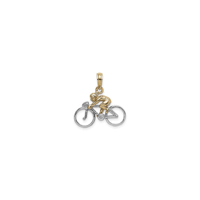 Bicycle with Rider Pendant (14K) front - Lucky Diamond - New York