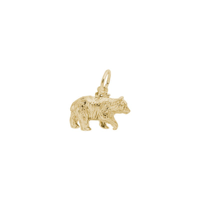 Black Bear Charm yellow (14K) main - Lucky Diamond - New York