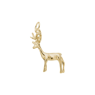 Buck Deer Charm yellow (14K) main - Lucky Diamond - New York