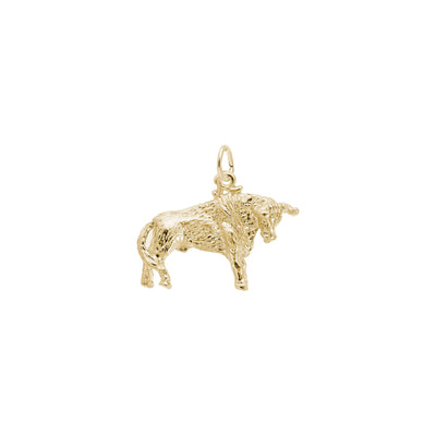 Bull Charm yellow (14K) main - Lucky Diamond - New York
