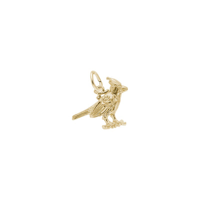 Cardinal Bird Charm yellow (14K) main - Lucky Diamond - New York