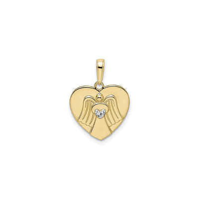 Celestial Angel Heart Pendant (14K) front - Lucky Diamond - New York