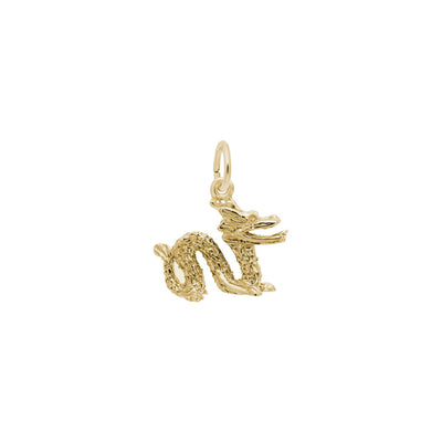 Chinese Serpent Dragon Charm yellow (14K) main - Lucky Diamond - New York