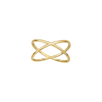 Classy Crisscross Ring (14K) main - Lucky Diamond - New York