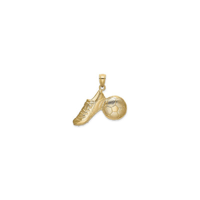 Cleat and Soccer Ball Pendant (14K) front - Lucky Diamond - New York