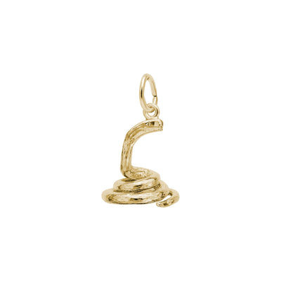 Coiled Snake Charm yellow (14K) main - Lucky Diamond - New York