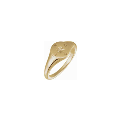 Compass Signet Ring (14K) main - Lucky Diamond - New York