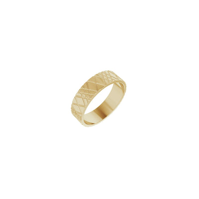 Criss Cross Patterned Ring (14K) main - Lucky Diamond - New York