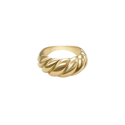 Croissant Ring (14K) front - Lucky Diamond - New York