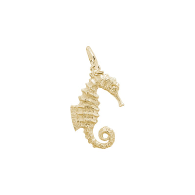 Curly Tail Seahorse Charm yellow (14K) main - Lucky Diamond - New York