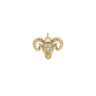 Diamond Aries Zodiac Pendant (14K) front - Lucky Diamond - New York