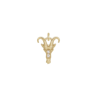 Diamond Capricorn Zodiac Pendant (14K) front - Lucky Diamond - New York