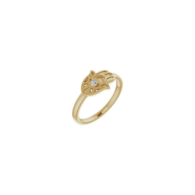 Diamond Sideways Hamsa Ring (14K) main - Lucky Diamond - New York