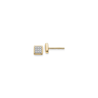 Diamond Square Cluster Stud Earrings 6mm (14K) main - Lucky Diamond - New York