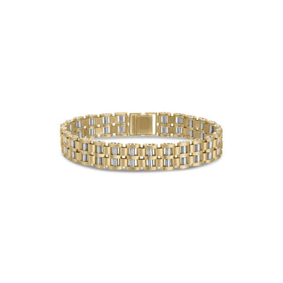Double Row Watch Strap Bracelet (14K) main - Lucky Diamond - New York
