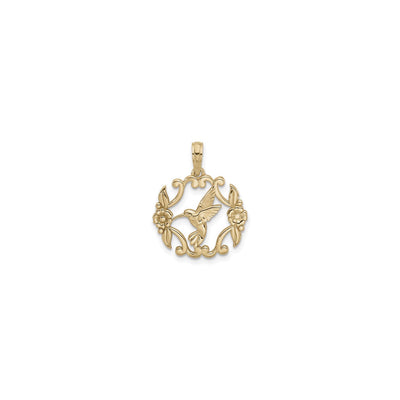 Fancy Blooms Hummingbird Pendant (14K) front - Lucky Diamond - New York