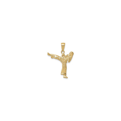 Female Karate Kick Pendant (14K) front - Lucky Diamond - New York