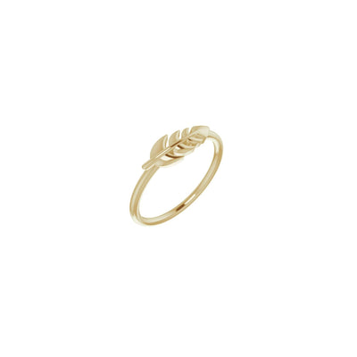 Fern Leaf Stackable Ring (14K) main - Lucky Diamond - New York
