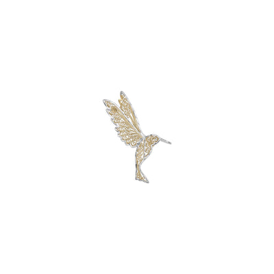 Filigree Hummingbird Silhouette Pendant (14K) front - Lucky Diamond - New York