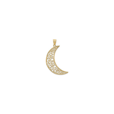 Filigree Moon Pendant (14K) front - Lucky Diamond - New York