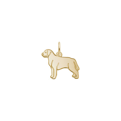 Flat Labrador Retriever Dog Charm yellow (14K) main - Lucky Diamond - New York