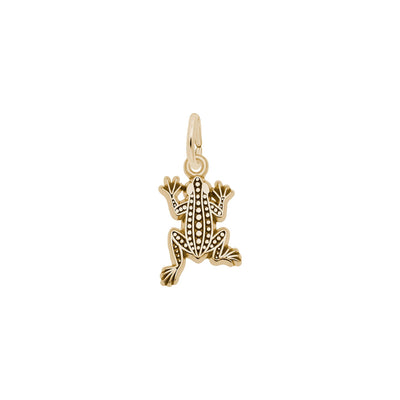 Flat Leopard Frog Charm yellow (14K) main - Lucky Diamond - New York