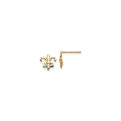 Fleur de Lis CZ Stud Earrings (14K) main - Lucky Diamond - New York