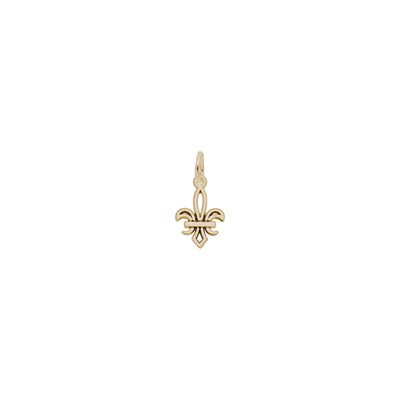 Fleur de Lis Outline Pendant (14K) Lucky Diamond - New York