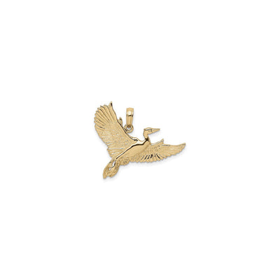 Flying Heron Bird Pendant (14K) front - Lucky Diamond - New York