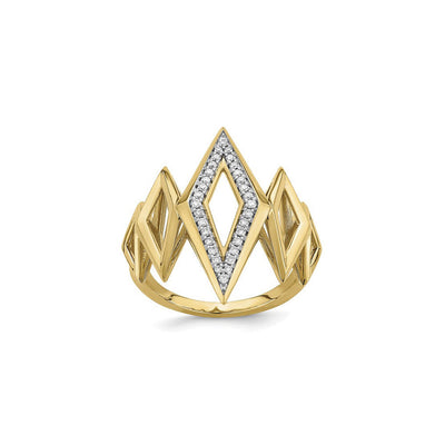 Geometric Diamond Shapes Statement Ring (14K) main - Lucky Diamond - New York