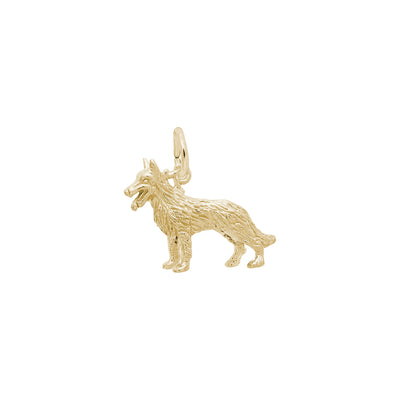 German Shepherd Dog Charm yellow (14K) main - Lucky Diamond - New York