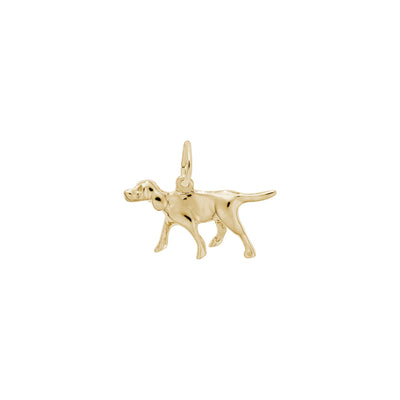German Shorthaired Pointer Dog Charm yellow (14K) main - Lucky Diamond - New York