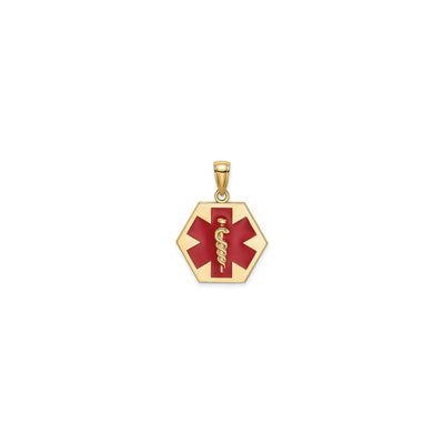Golden Hexagonal Medical Medal (14K) front - Lucky Diamond - New York