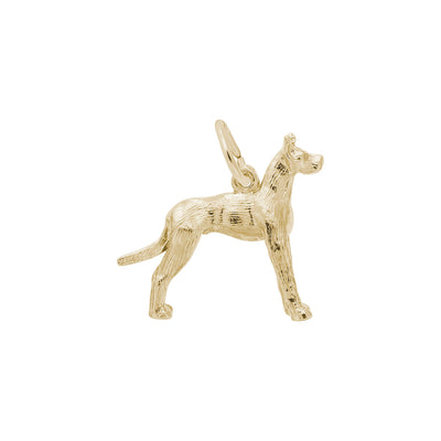 Great Dane Dog Charm yellow (14K) main - Lucky Diamond - New York