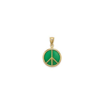 Green Peace Symbol Pendant (14K) front - Lucky Diamond - New York