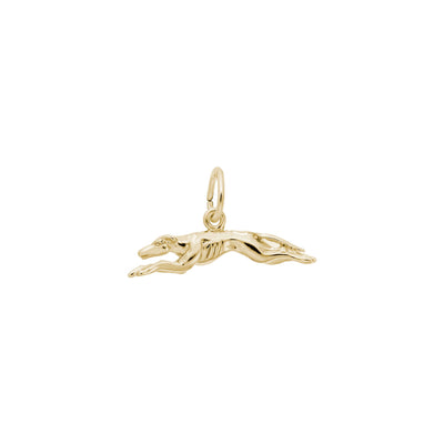 Greyhound Dog Charm yellow (14K) main - Lucky Diamond - New York