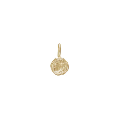 Handcrafted Disc Pendant (14K) front - Lucky Diamond - New York