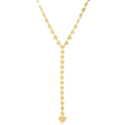 Heart Chain Lariat Necklace (14K) main - Lucky Diamond - New York