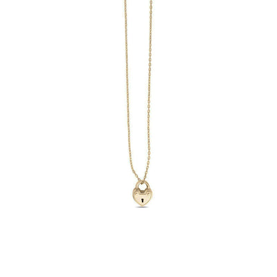 Heart Padlock Necklace (14K) main - Lucky Diamond - New York