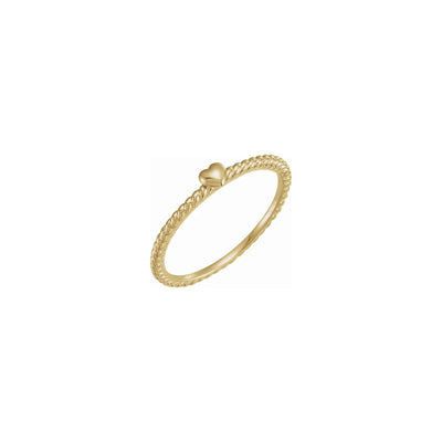 Heart Rope Stackable Ring yellow (14K) main - Lucky Diamond - New York