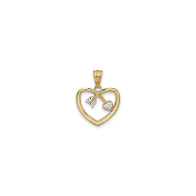 Heart Shaped Arrow Pendant (14K) front - Lucky Diamond - New York