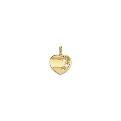 Heart with Pawprints Pendant (14K) main - Lucky Diamond - New York