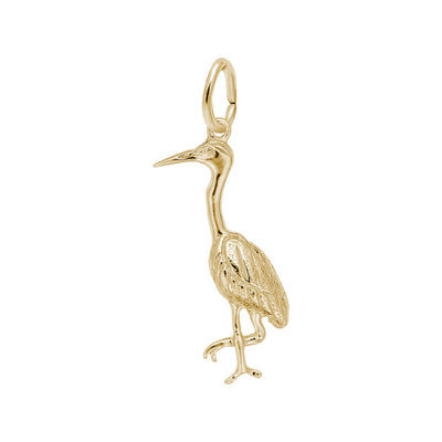 Heron Bird Charm yellow (14K) main - Lucky Diamond - New York