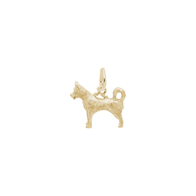 Husky Dog Charm yellow (14K) main - Lucky Diamond - New York