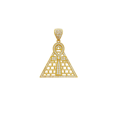 Iced-Out Pyramid & Ankh Pendant (14K) Lucky Diamond - New York