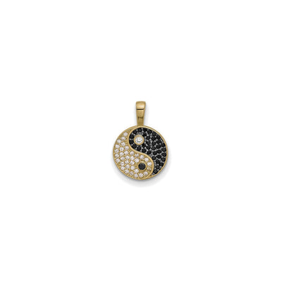 Iced-Out Yin and Yang Pendant (14K) front - Lucky Diamond - New York