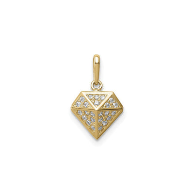 Icy Geometric Diamond-Shaped Pendant (14K) front - Lucky Diamond - New York