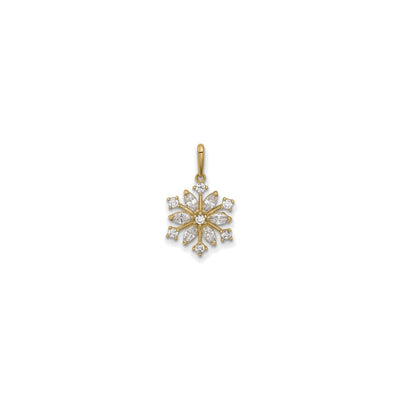 Icy Snowflake Pendant (14K) front - Lucky Diamond - New York