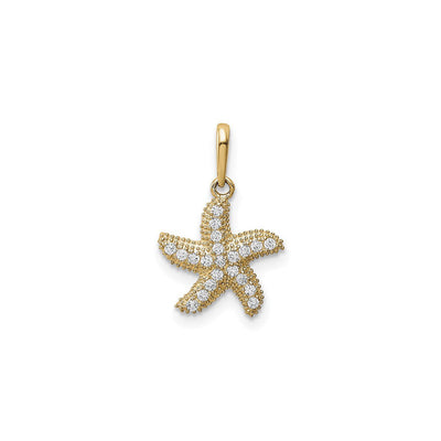 Icy Starfish Textured Pendant (14K) main - Lucky Diamond - New York