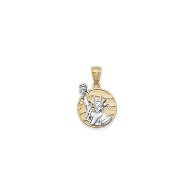 Lady Liberty Disc Pendant (14K) front - Lucky Diamond - New York